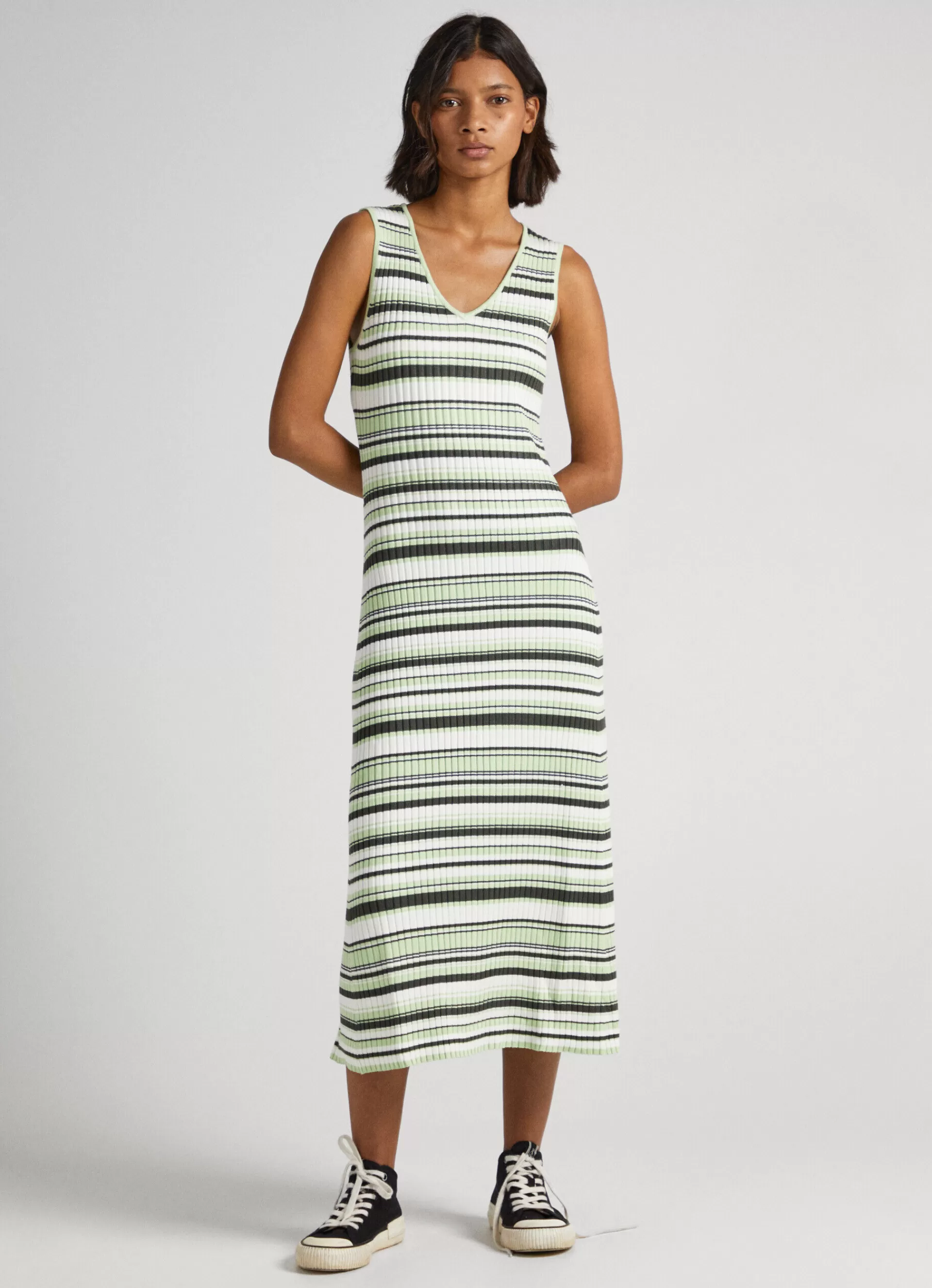 Dresses & Jumpsuits | Knitwear*Women Pepe Jeans STRIPE PRINT DRESS Multi