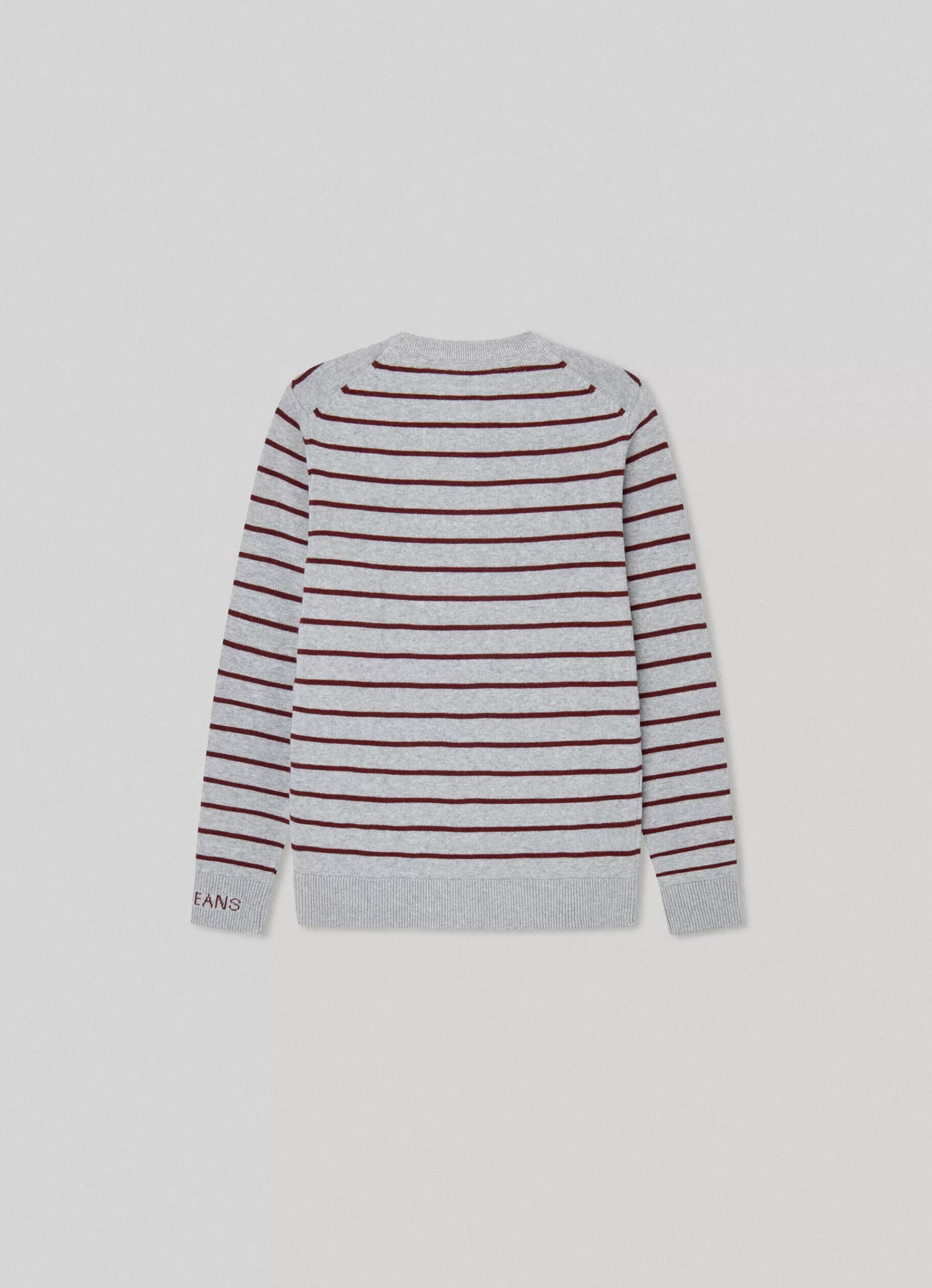 Sweats*KIDS Pepe Jeans STRIPED COTTON SWEATSHIRT Marl Grey