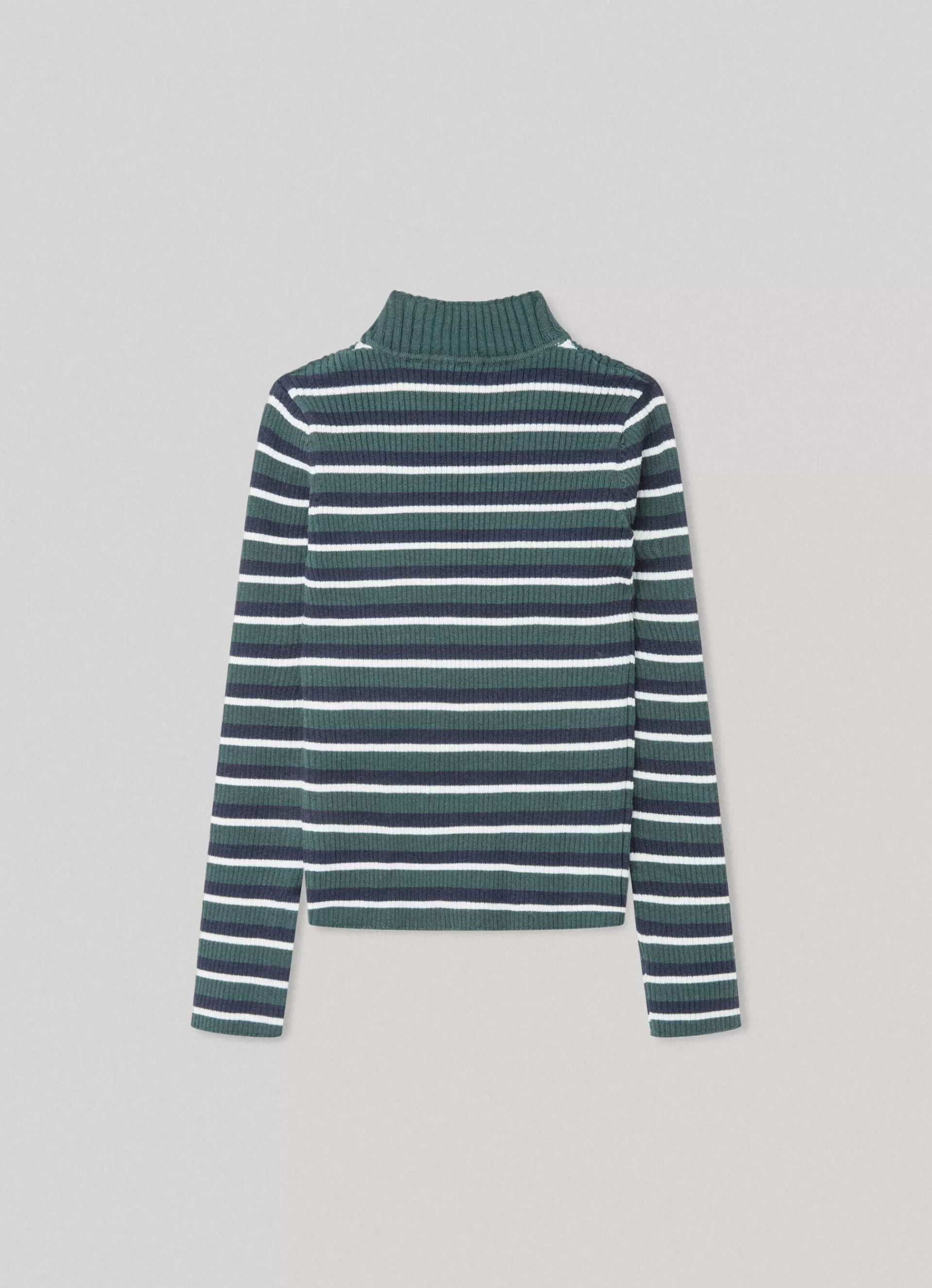 Sweats & Knits*KIDS Pepe Jeans STRIPED RIBBED KNIT Regent Green