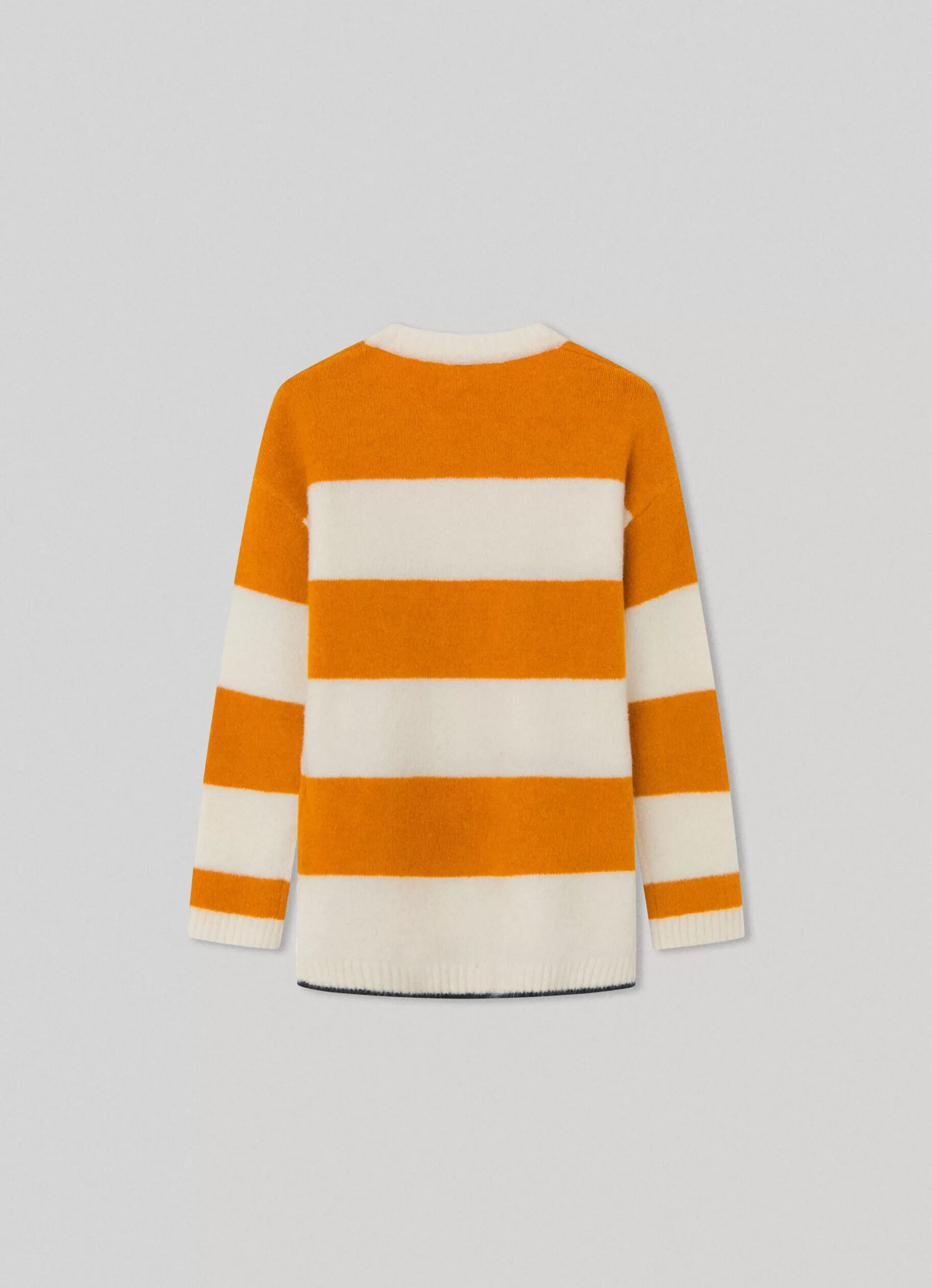 Sweats & Knits*KIDS Pepe Jeans STRIPED ROUND NECK KNIT Ochre Yellow