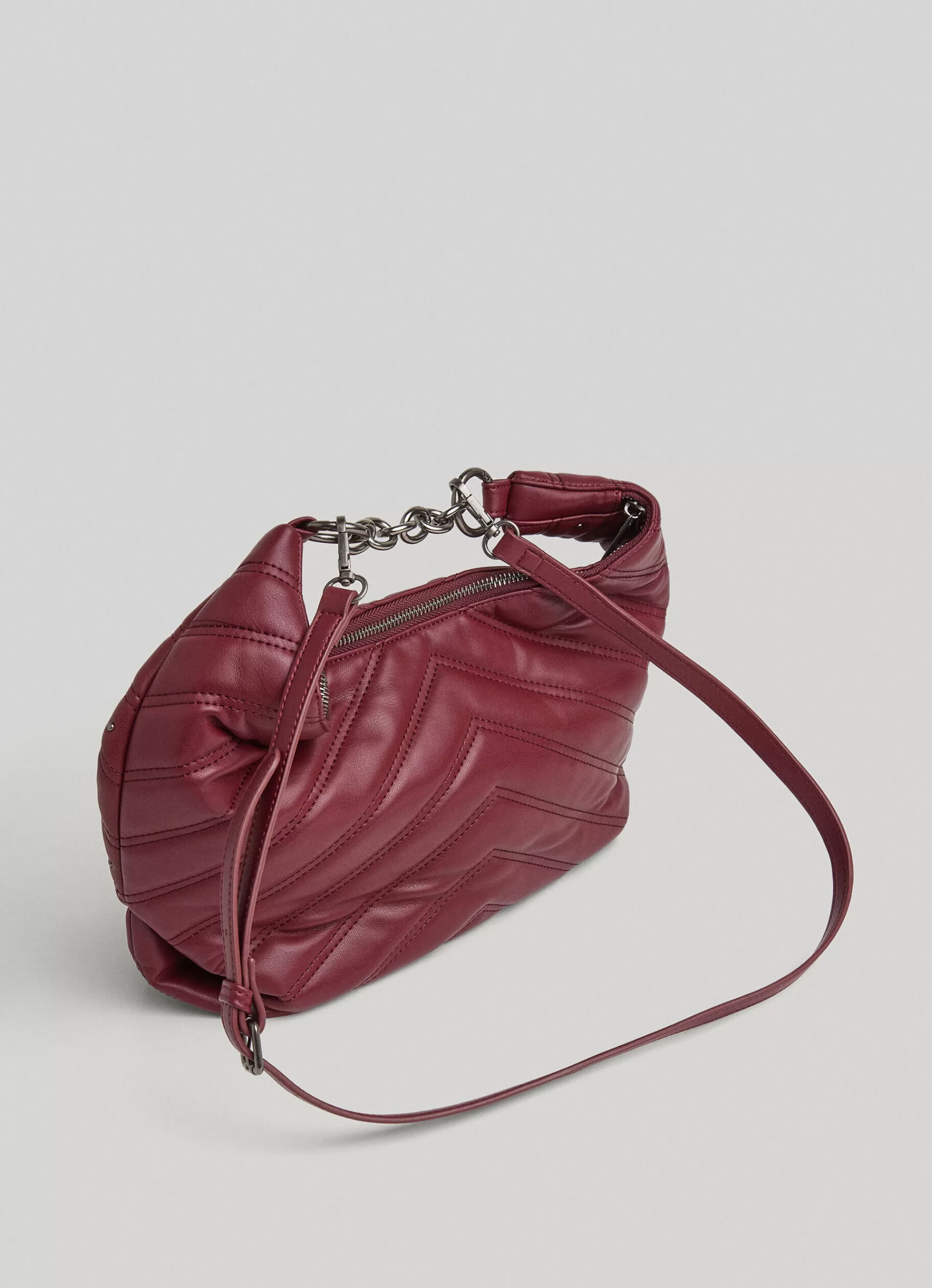 Bags & Backpacks*Women Pepe Jeans STUDDED HANDBAG Burgundy Red