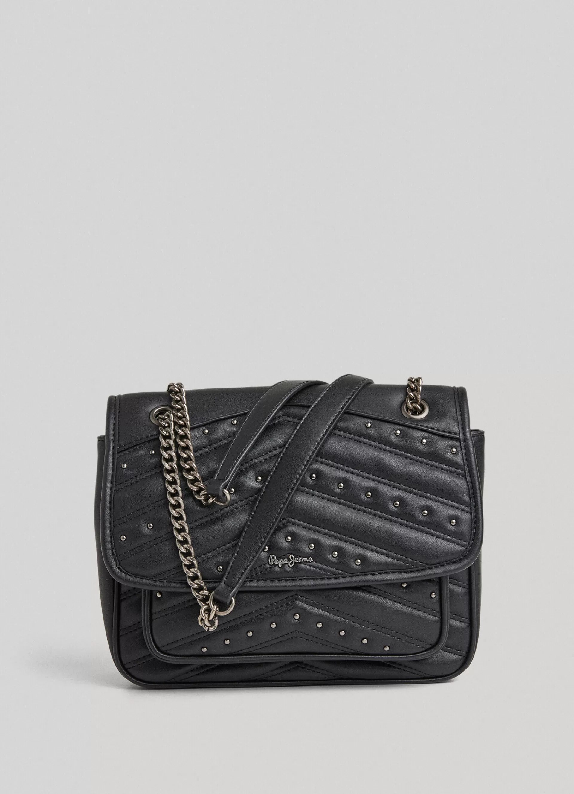 Bags & Backpacks*Women Pepe Jeans STUDDED SHOULDER BAG Black