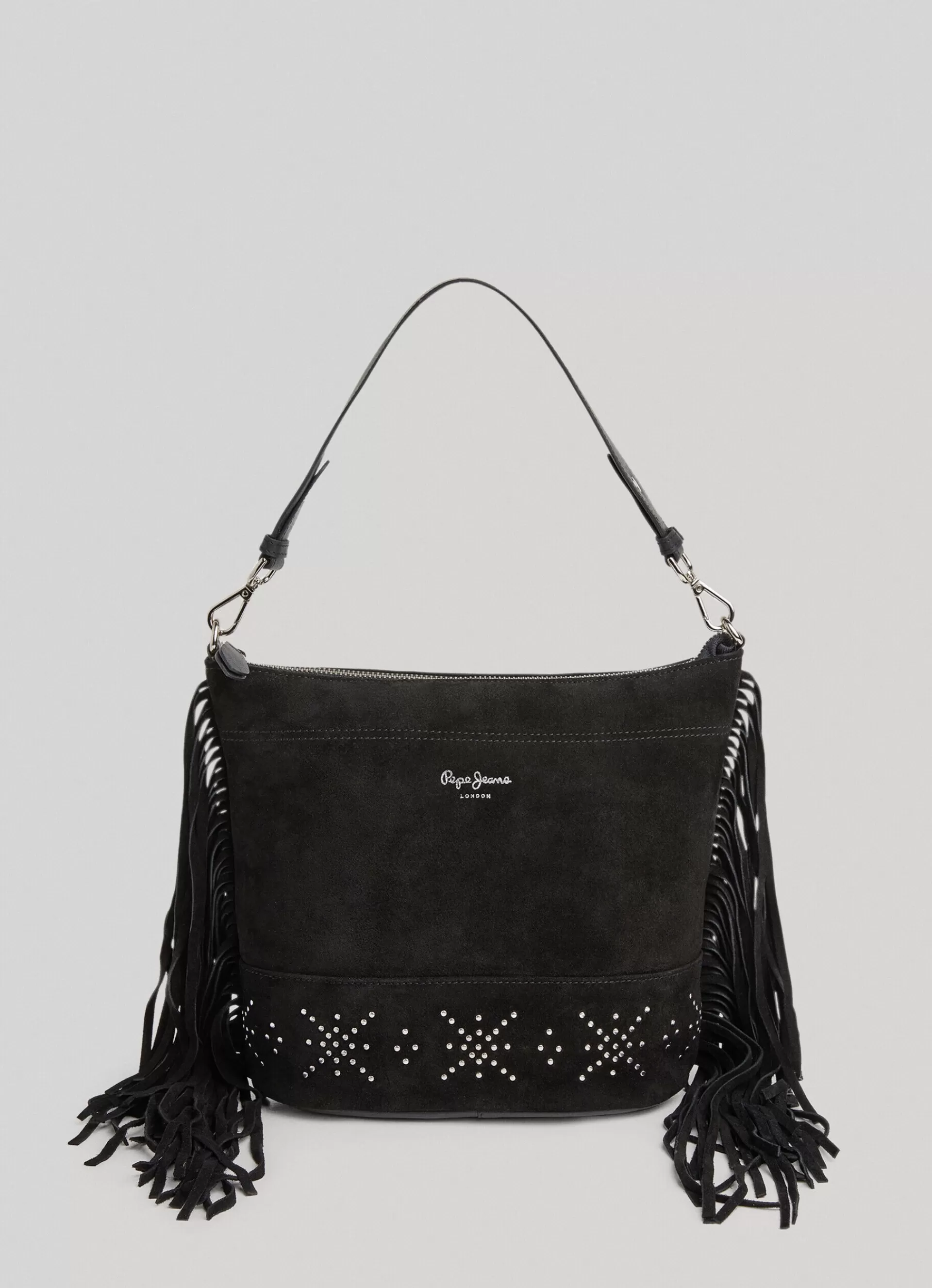 Bags & Backpacks*Women Pepe Jeans SUEDE HANDBAG Black