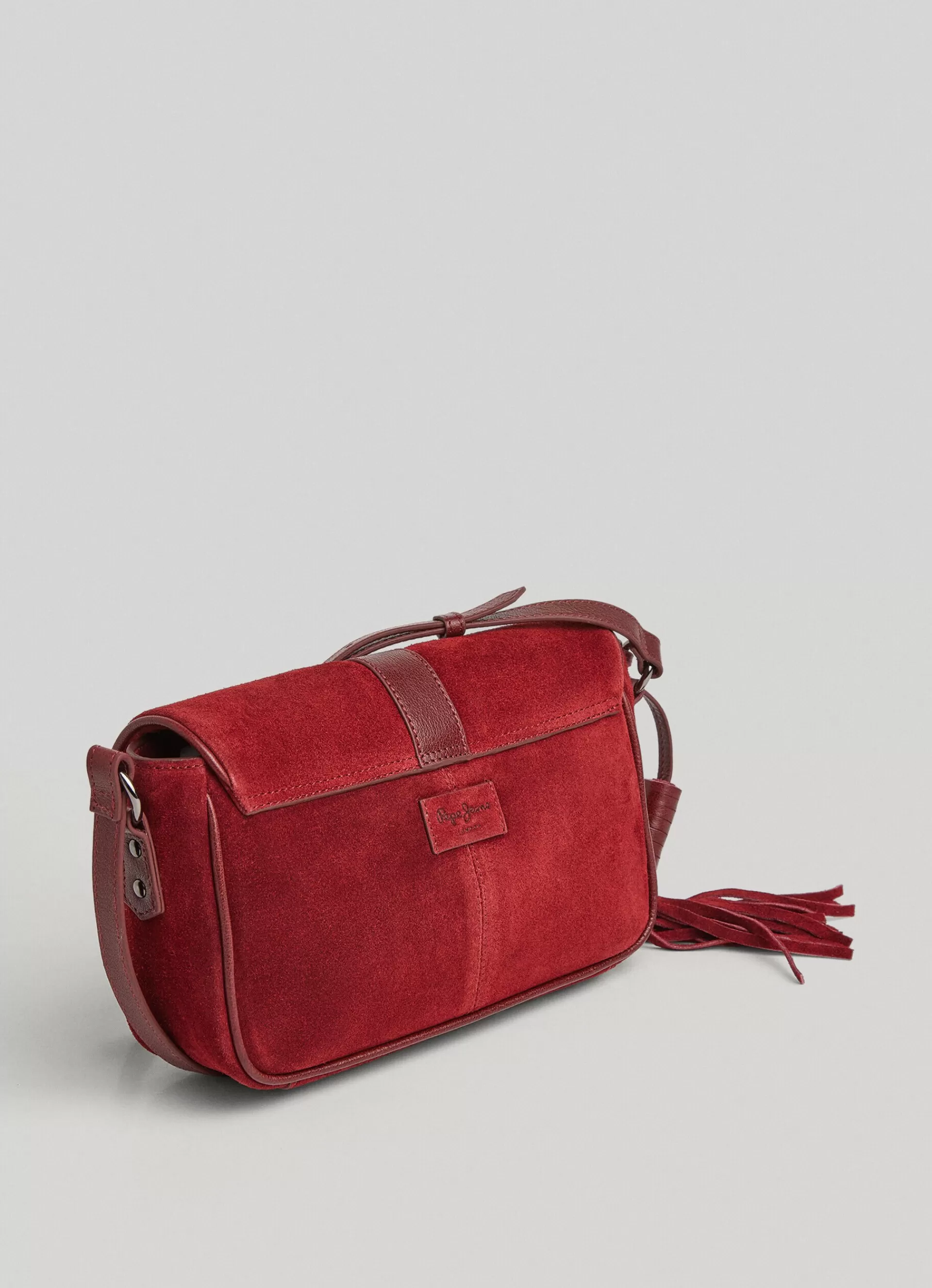 Bags & Backpacks*Women Pepe Jeans SUEDE SHOULDER BAG Burgundy Red