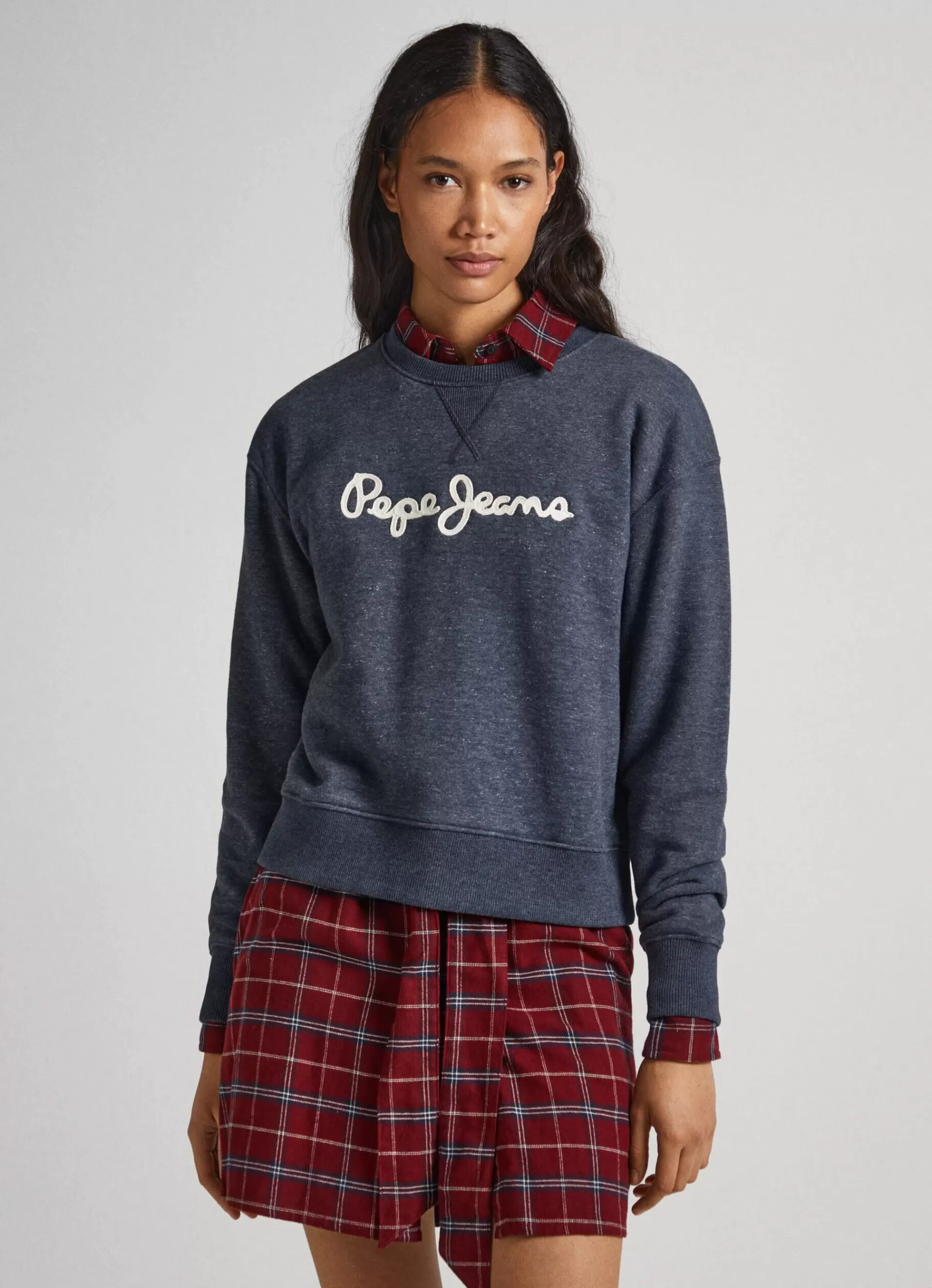 Sweatshirts & Hoodies*Women Pepe Jeans SWEATSHIRT WITH PRINTED LOGO Dulwich Blue