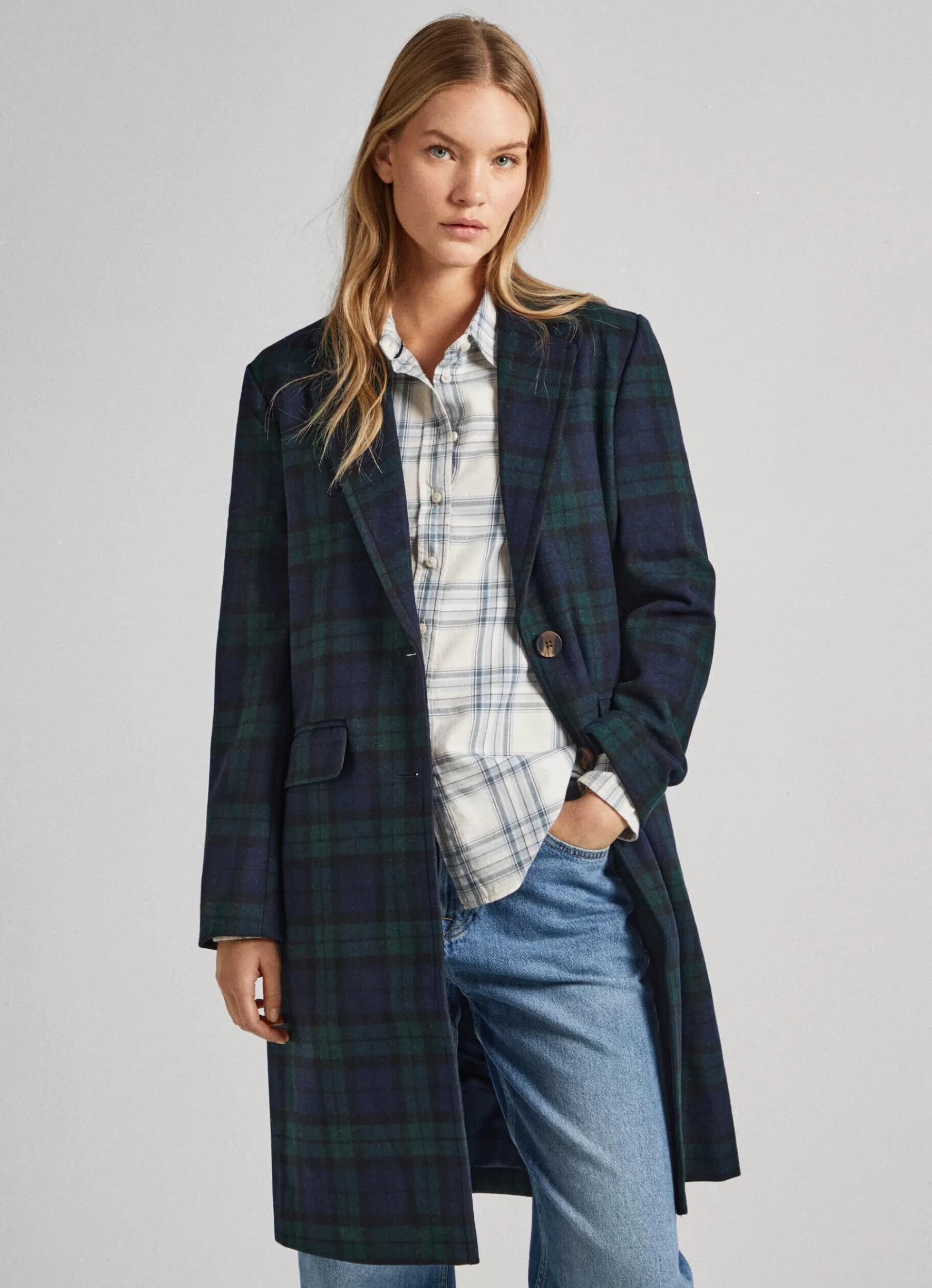 Coats & Jackets*Women Pepe Jeans TARTAN WOOL COAT Multi