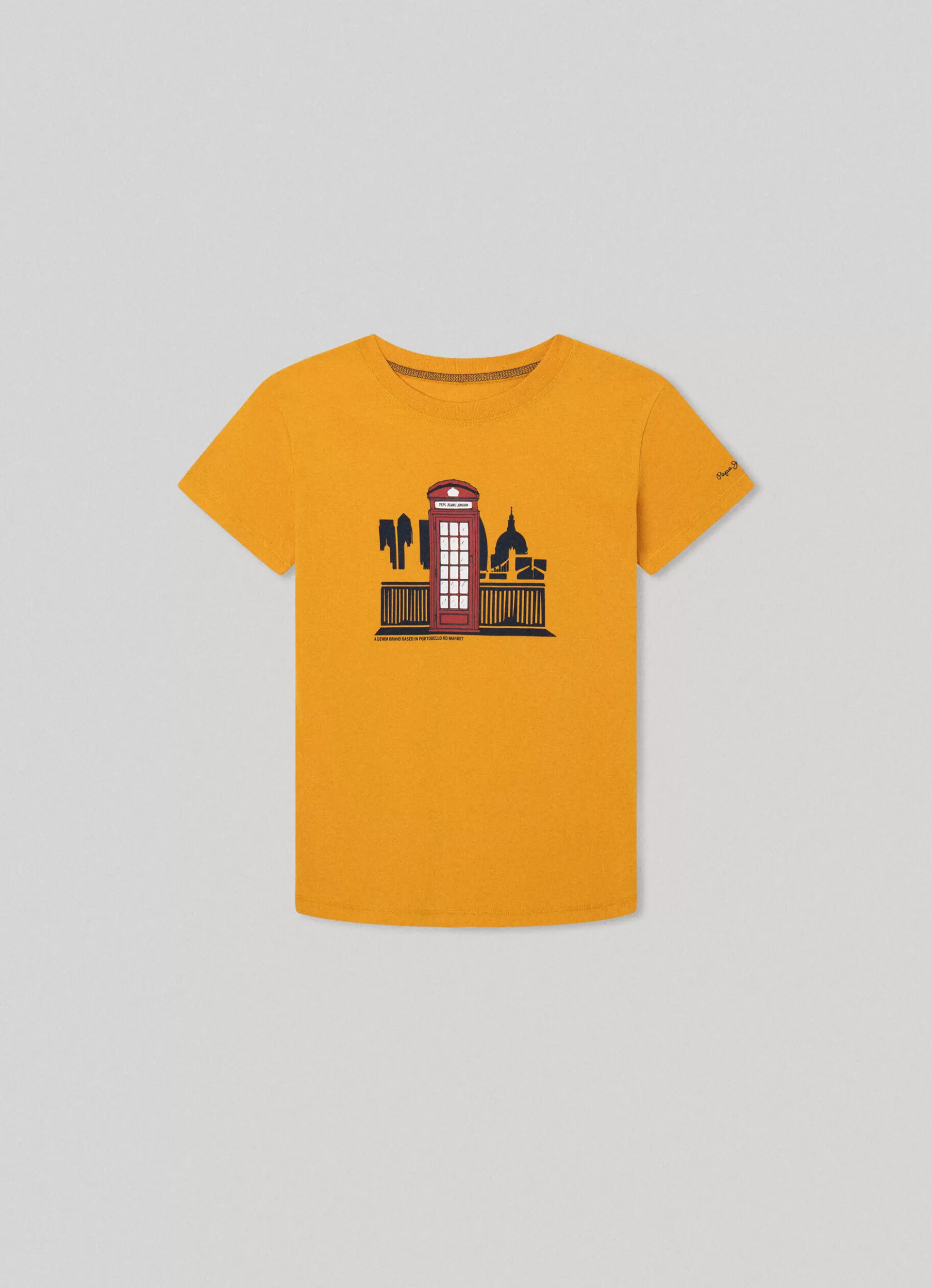 T-shirts*KIDS Pepe Jeans TELEPHONE BOX PRINT T-SHIRT Ochre Yellow