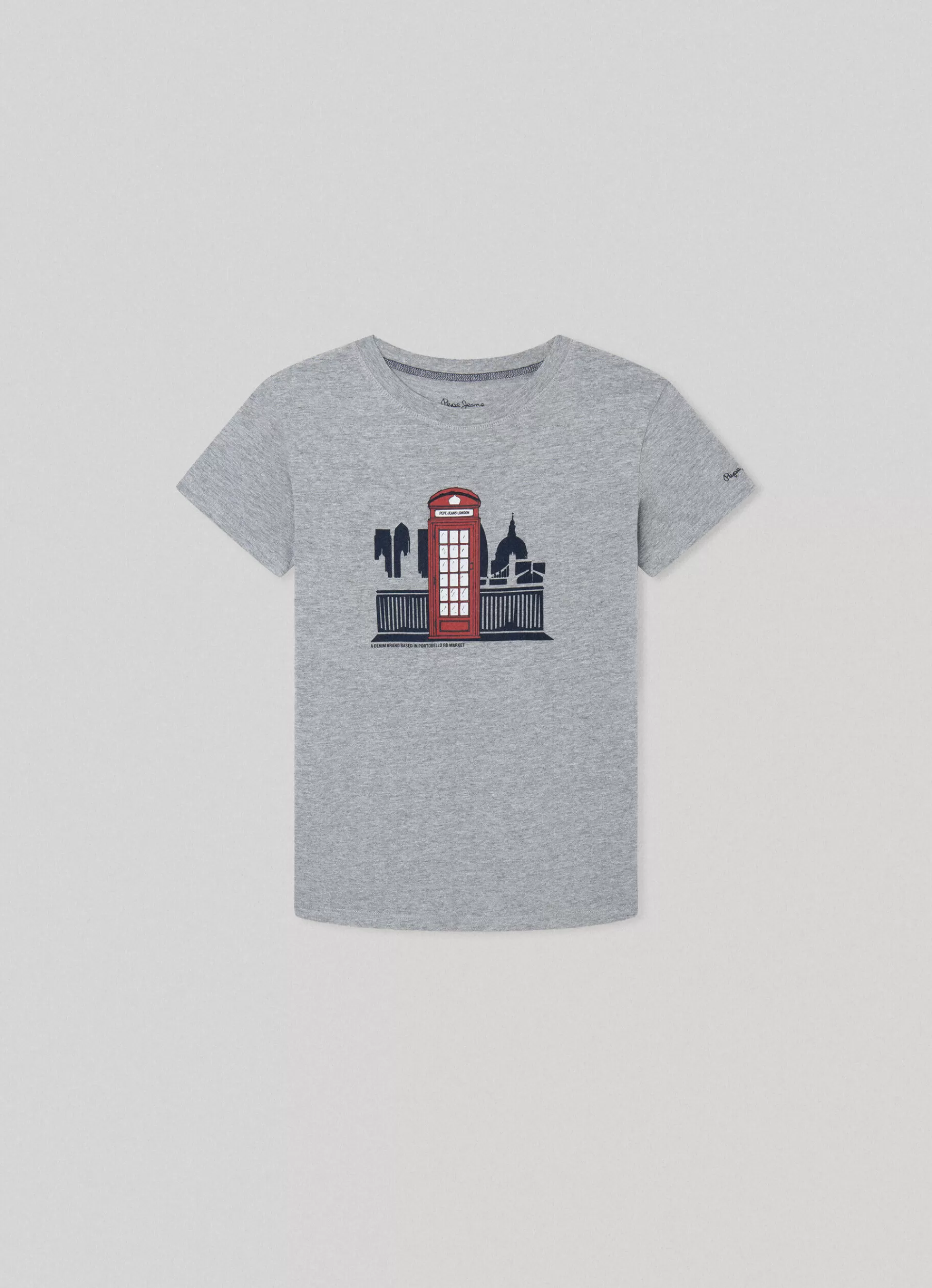 T-shirts*KIDS Pepe Jeans TELEPHONE BOX PRINT T-SHIRT Marl Grey