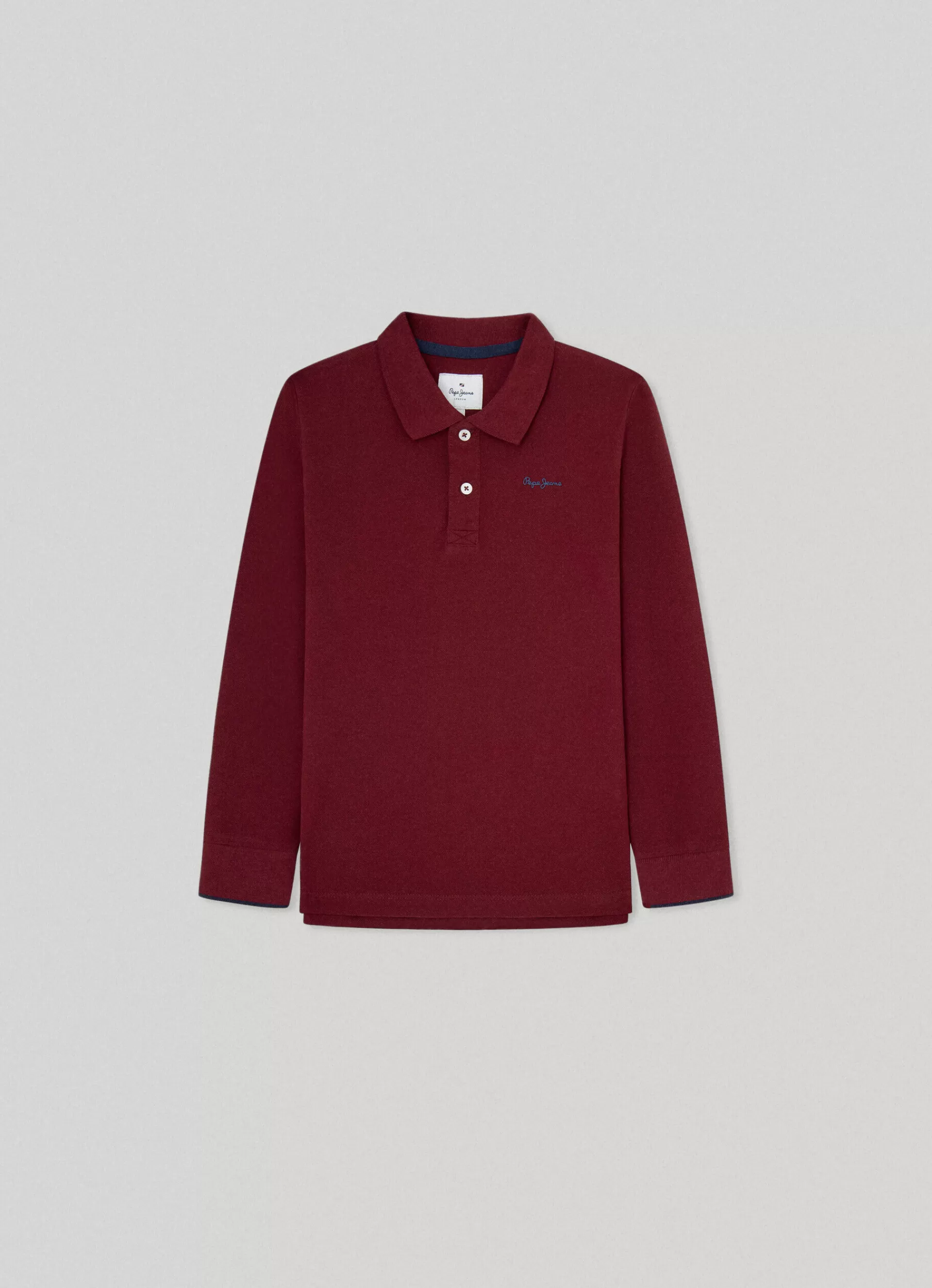 Polos & Shirts*KIDS Pepe Jeans THOR LS PIQUE POLO SHIRT Burgundy Red