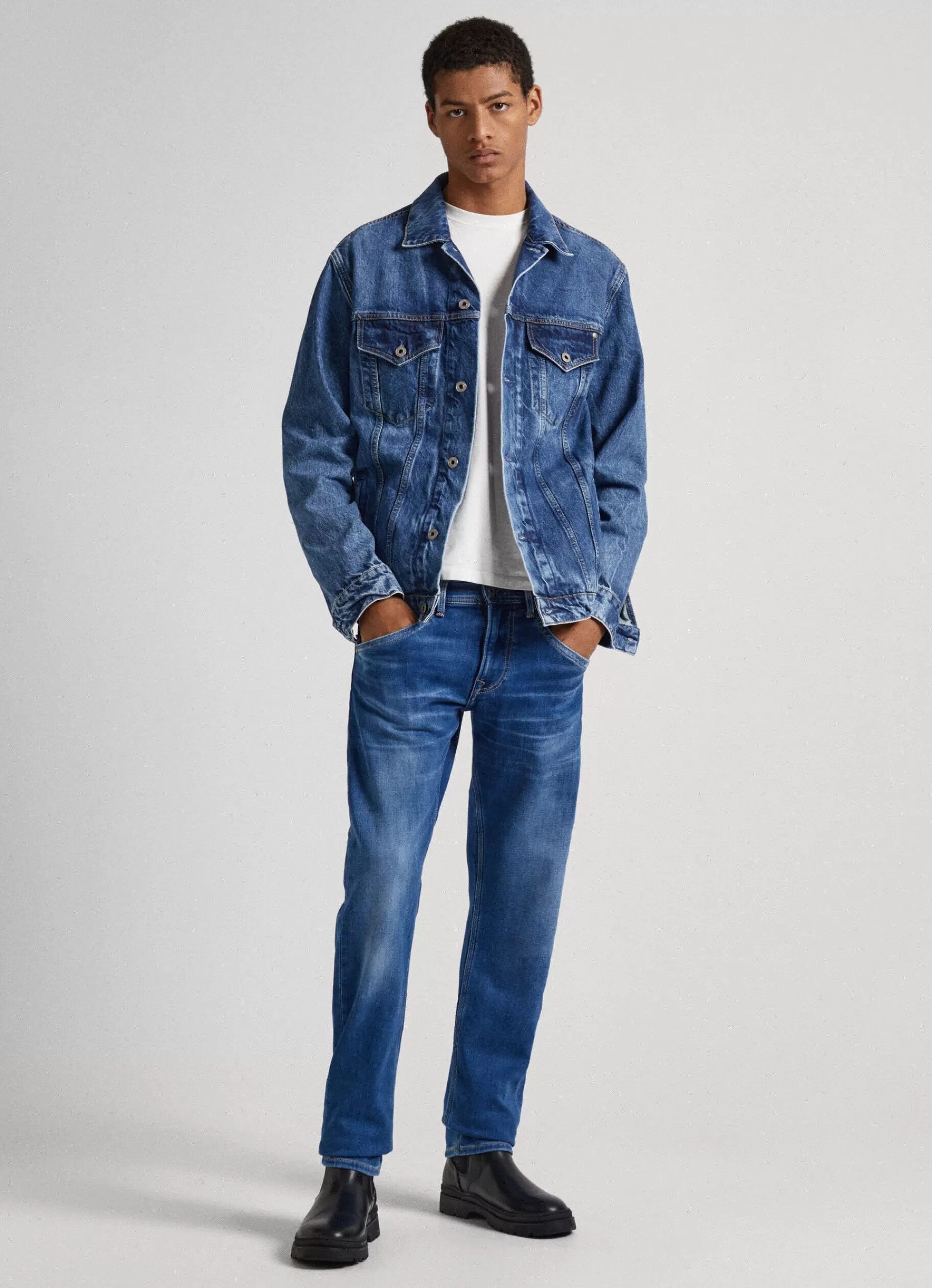 Regular | Jeans*Men Pepe Jeans TRACK REGULAR FIT MID-RISE JEANS Denim