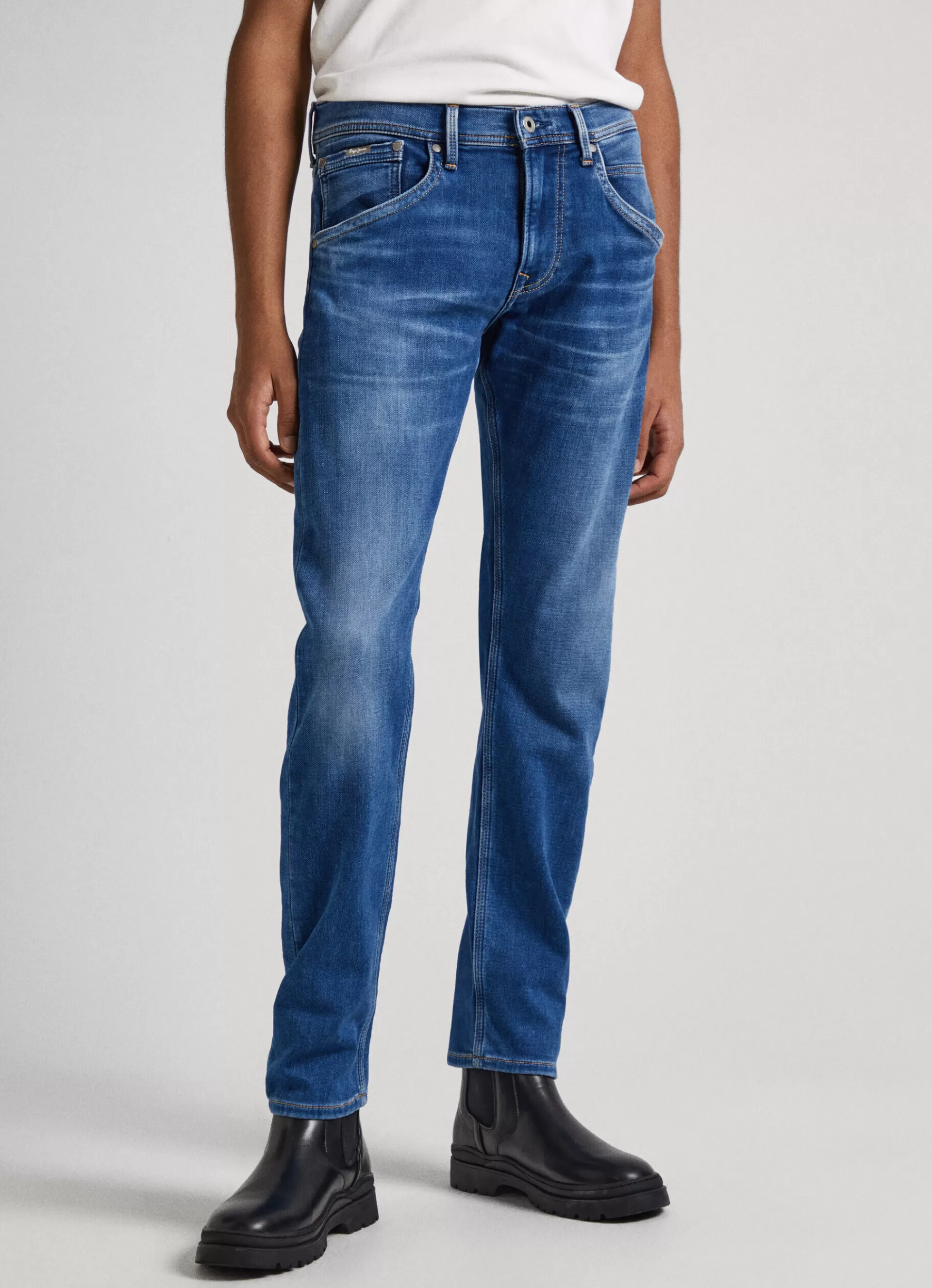 Regular | Jeans*Men Pepe Jeans TRACK REGULAR FIT MID-RISE JEANS Denim