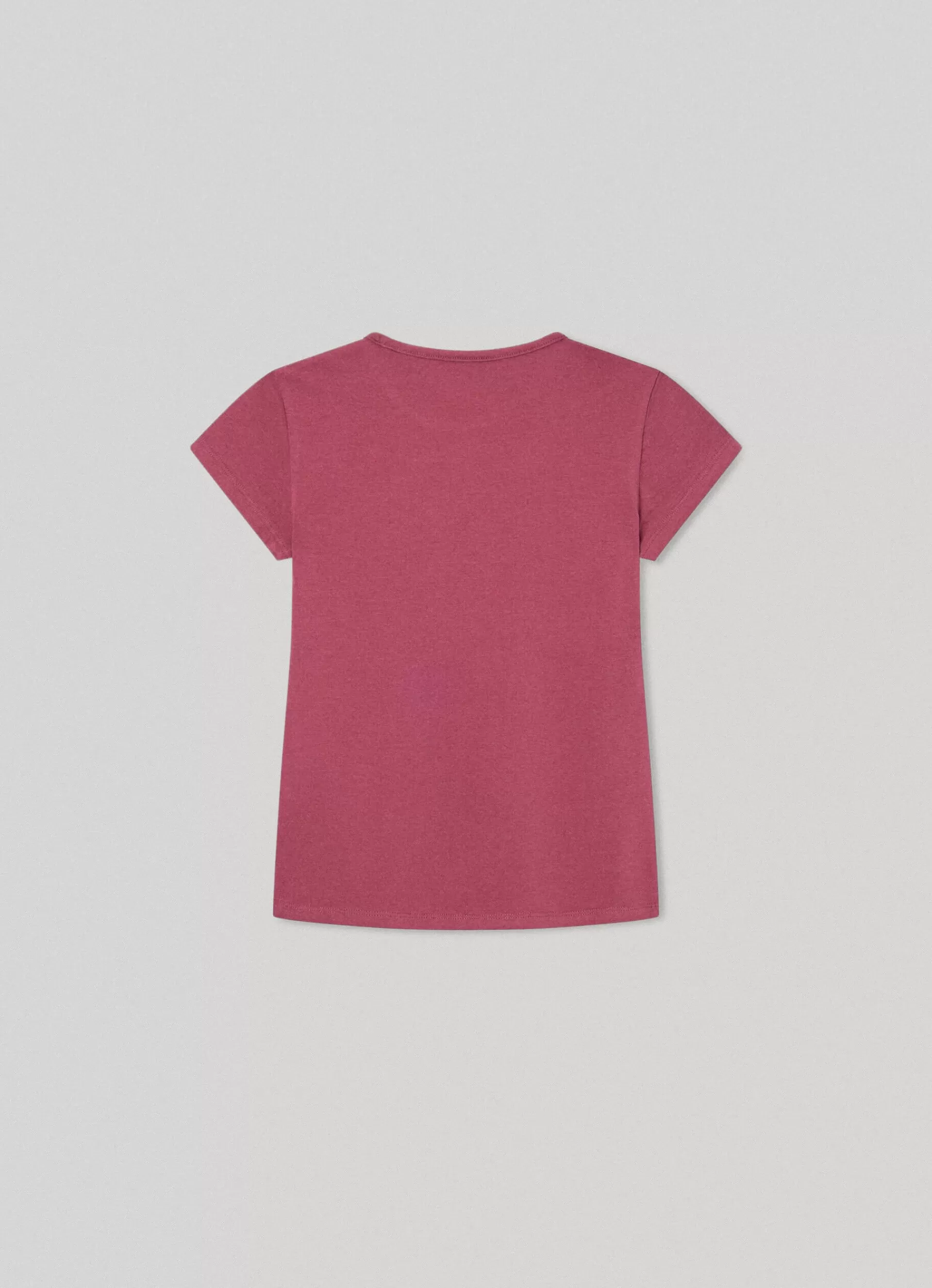 Shirts & T-shirts*KIDS Pepe Jeans T-SHIRT WITH GLITTER DETAIL LOGO Crushed Berry Red