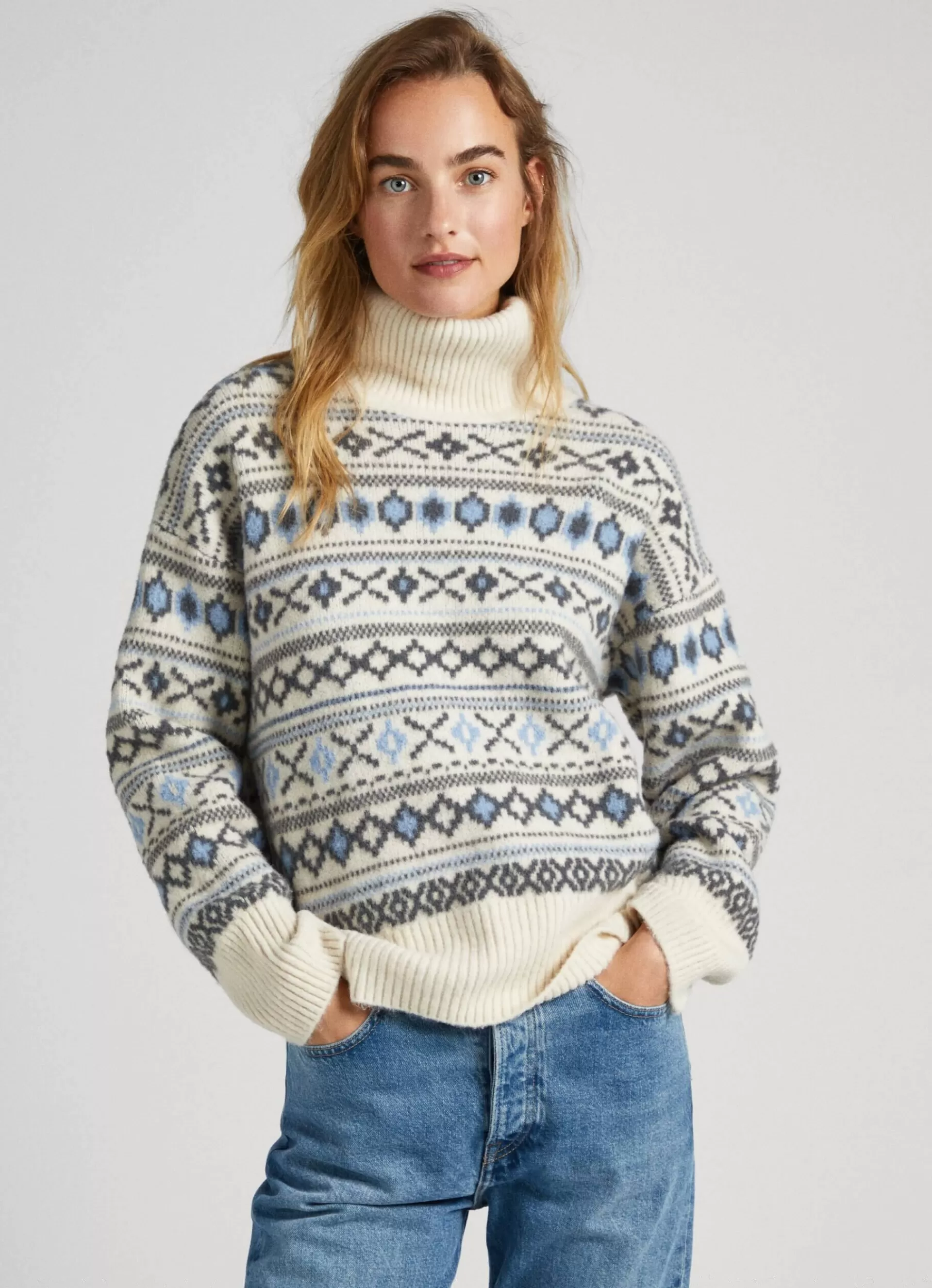 Sweaters & Cardigans | Knitwear*Women Pepe Jeans TURTLENECK JACQUARD KNIT Multi