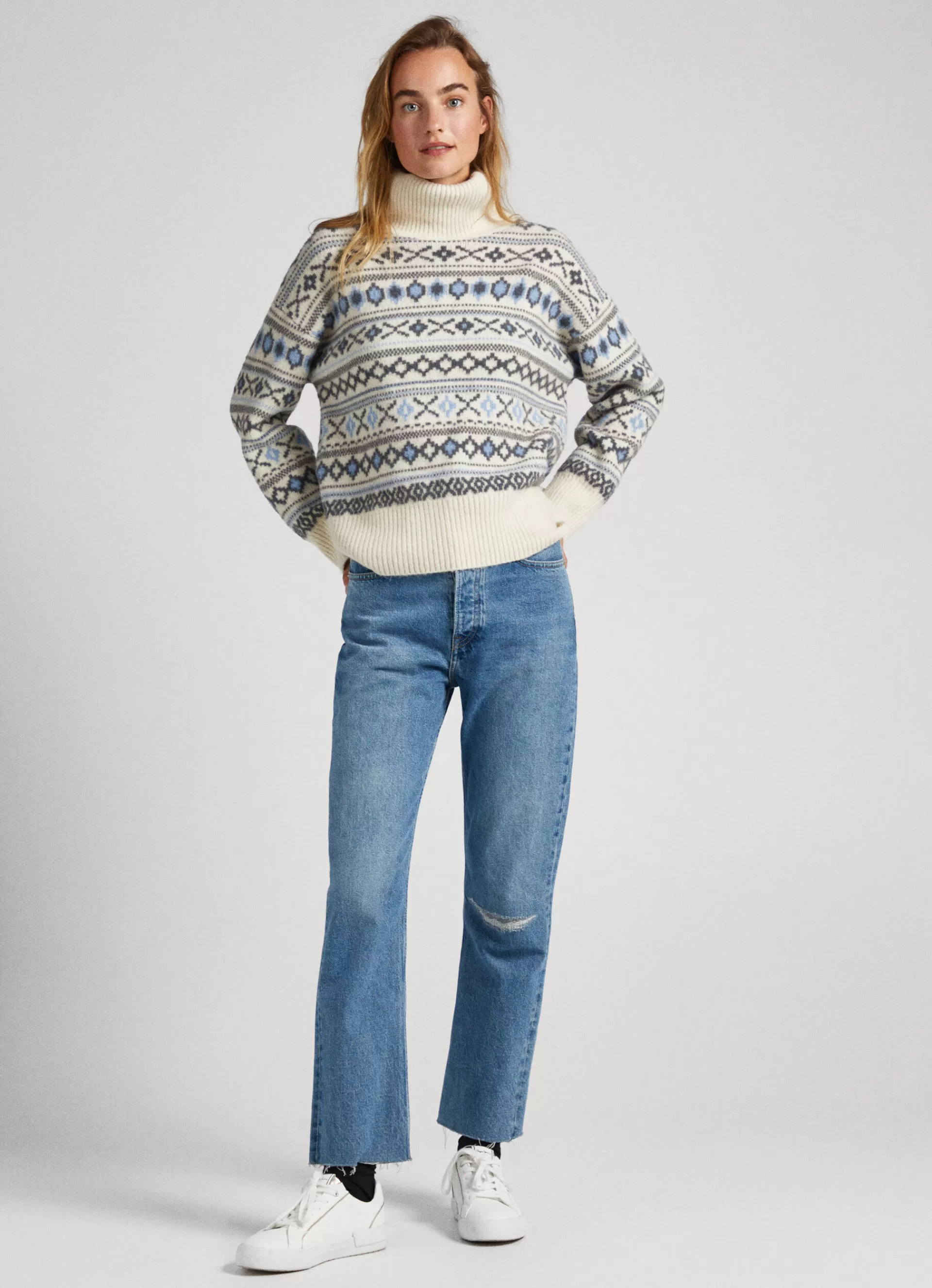 Sweaters & Cardigans | Knitwear*Women Pepe Jeans TURTLENECK JACQUARD KNIT Multi