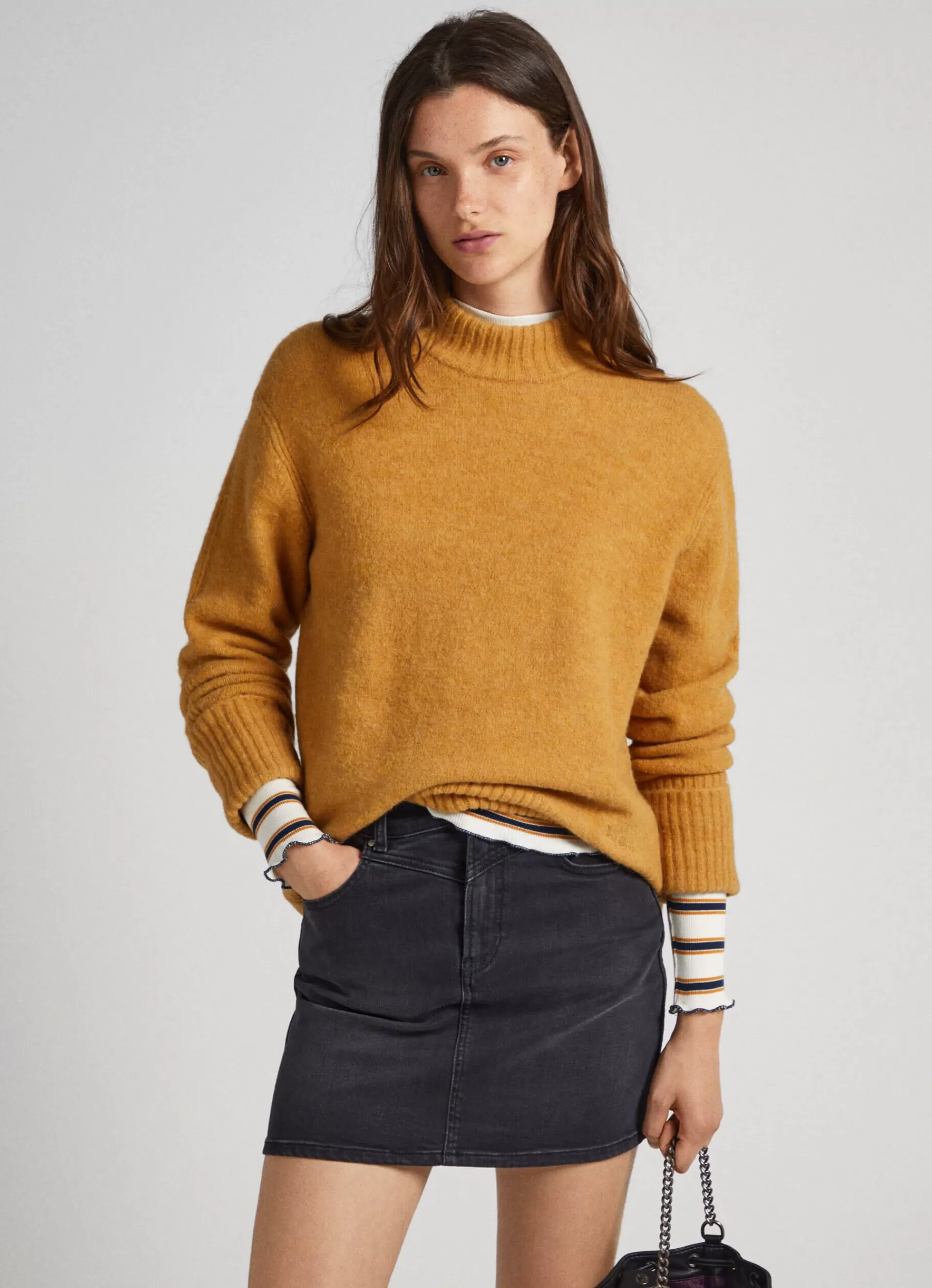 Sweaters & Cardigans | Knitwear*Women Pepe Jeans TURTLENECK JUMPER Camel Beige