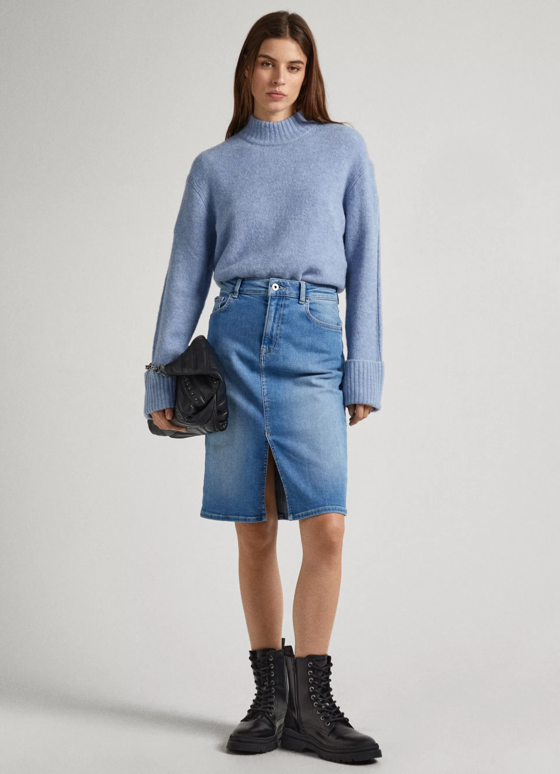 Sweaters & Cardigans | Knitwear*Women Pepe Jeans TURTLENECK JUMPER Steel Blue