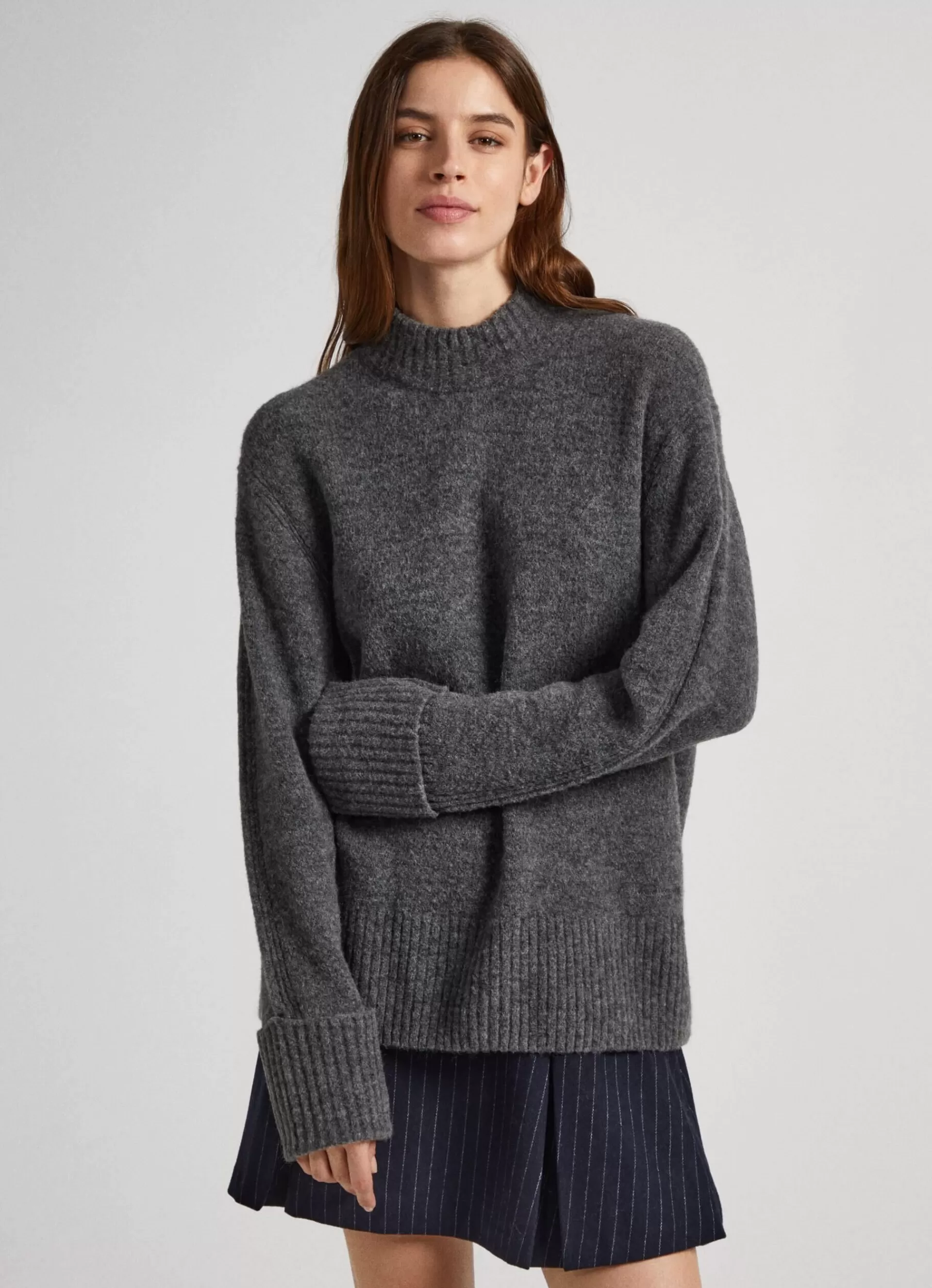 Sweaters & Cardigans*Women Pepe Jeans TURTLENECK JUMPER Dark Grey