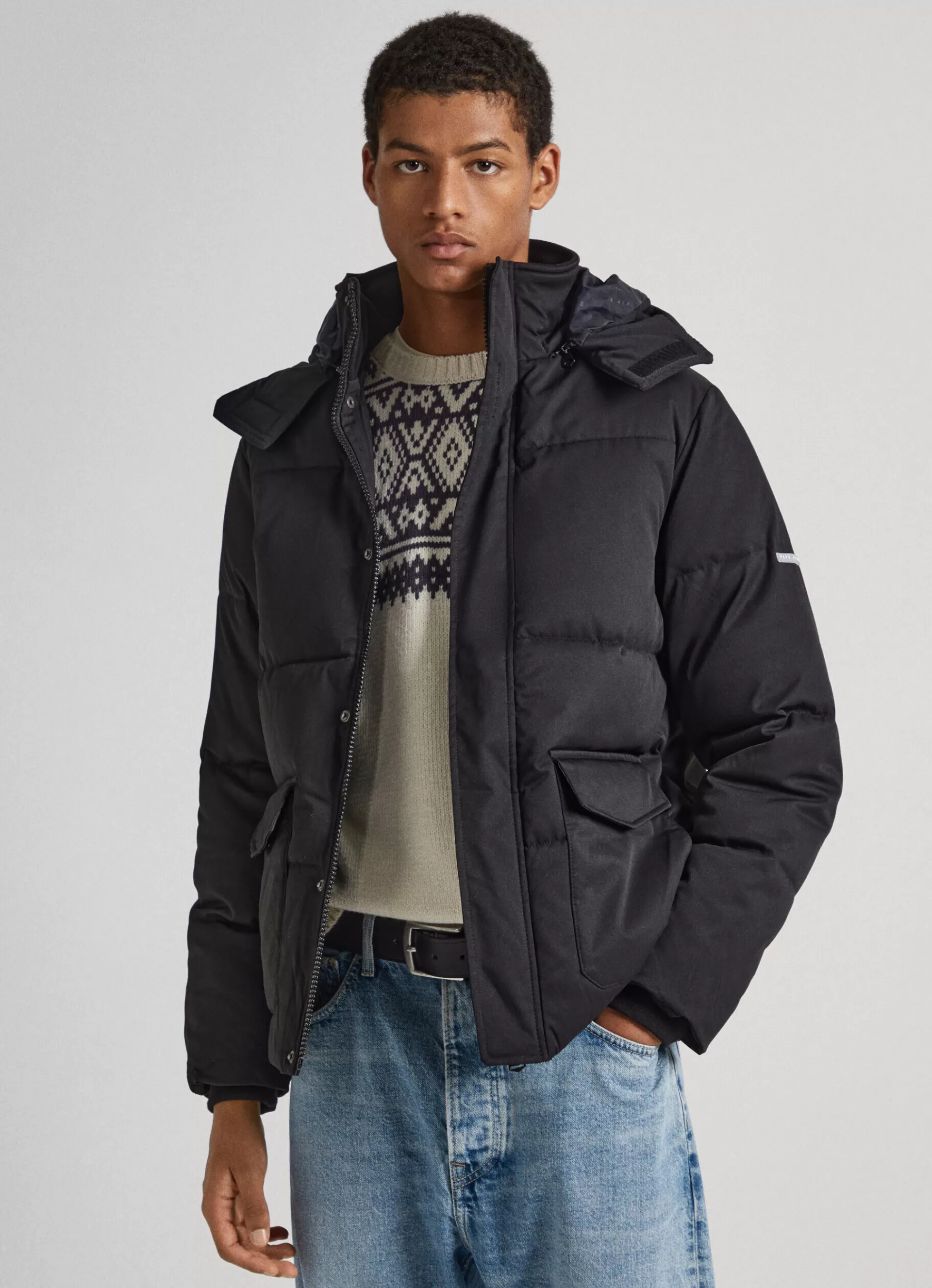 Coats & Jackets*Men Pepe Jeans TWILL PADDED DOWN JACKET Black