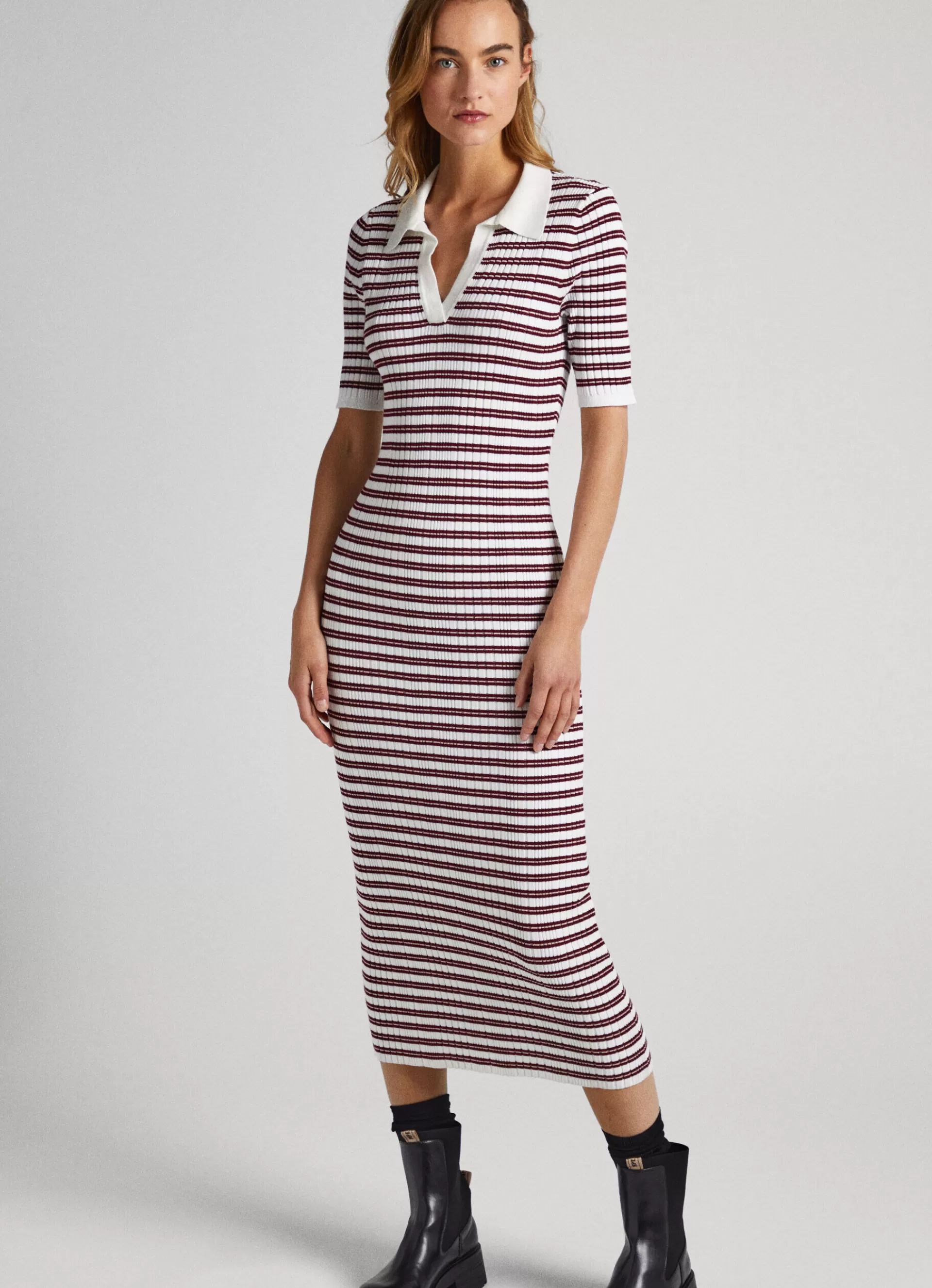 Dresses & Jumpsuits*Women Pepe Jeans TWO-TONE STRIPED DRESS Multi