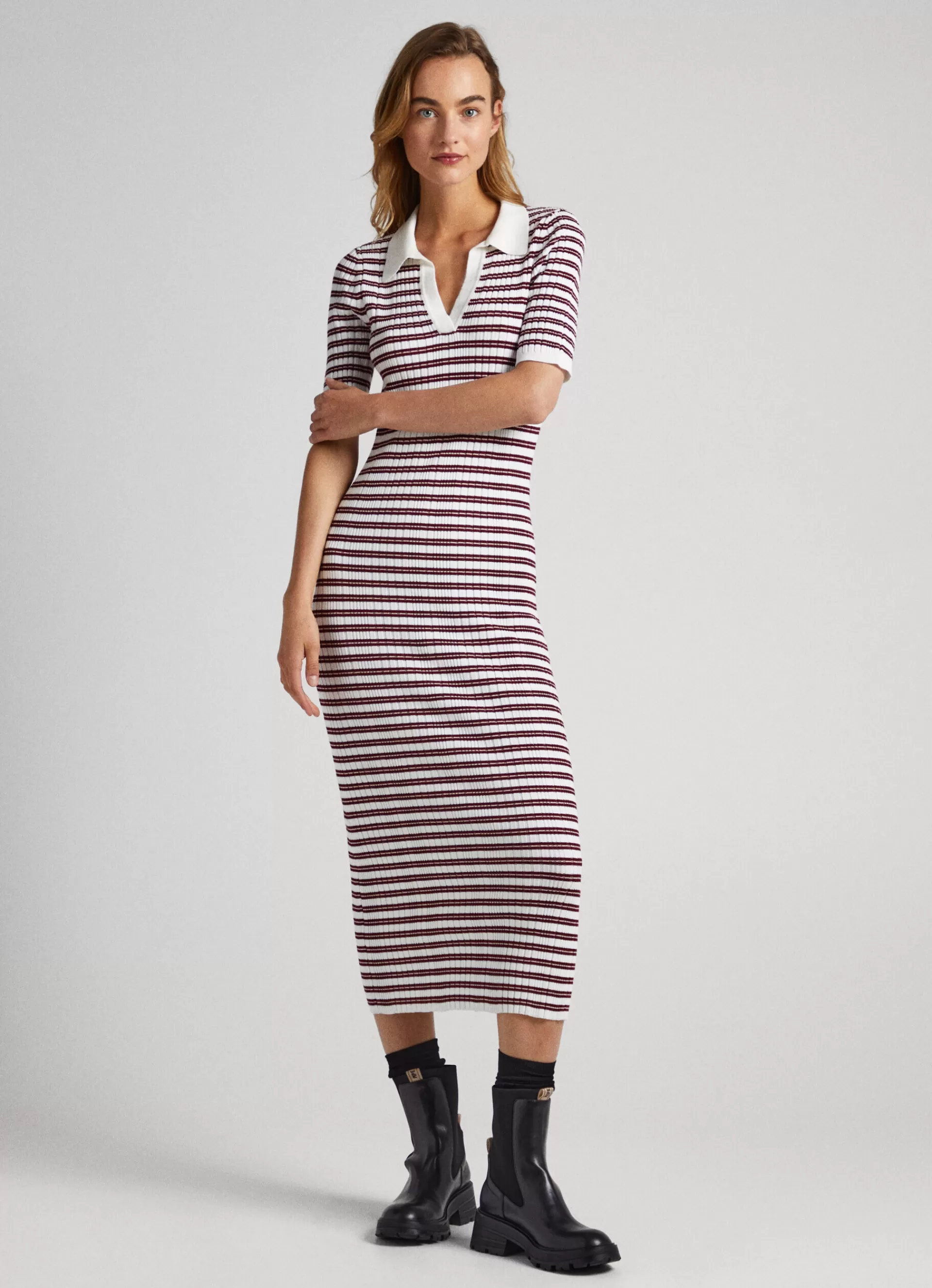 Dresses & Jumpsuits*Women Pepe Jeans TWO-TONE STRIPED DRESS Multi