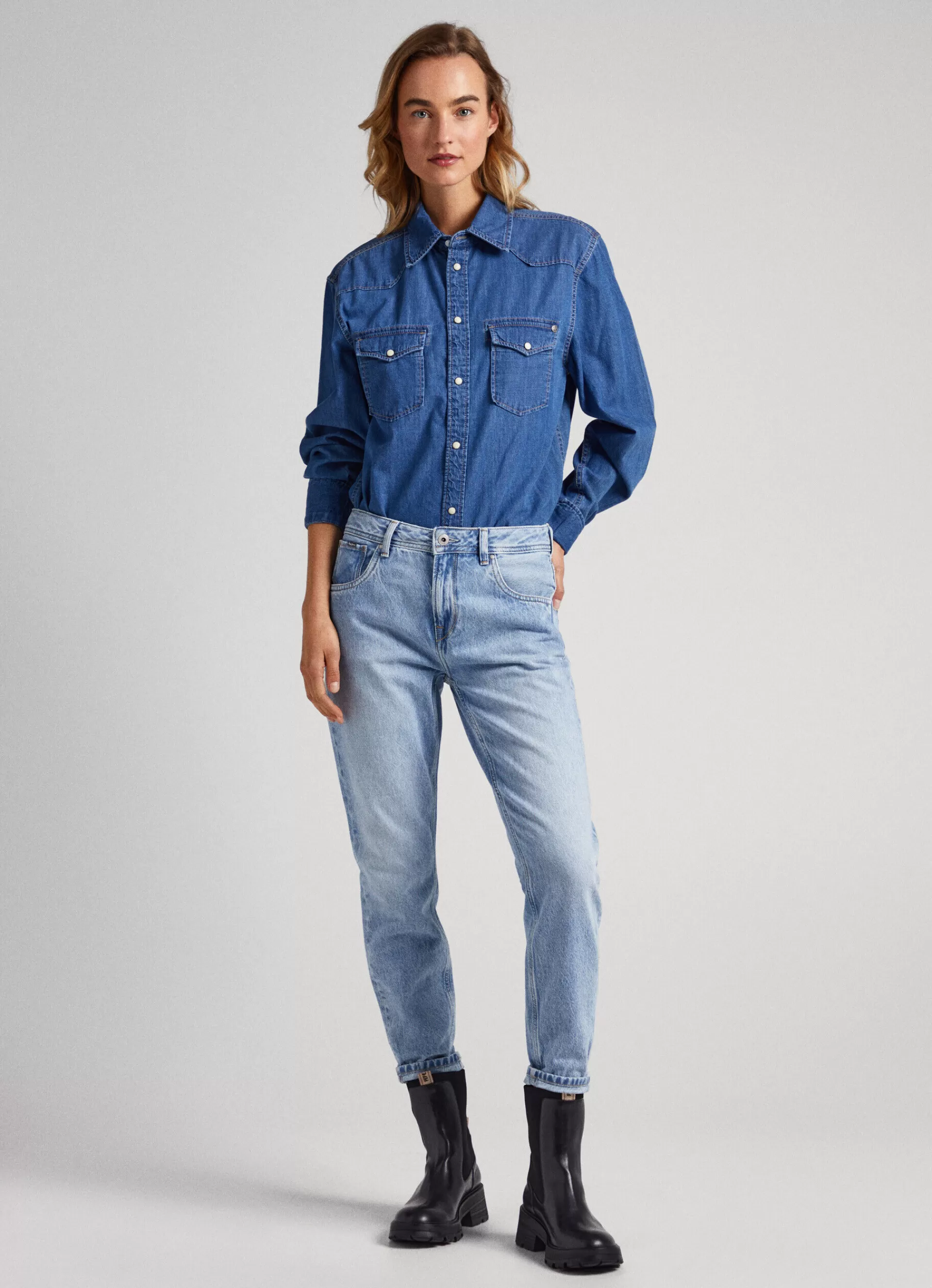 Trends | Jeans*Women Pepe Jeans VIOLET RELAXED FIT HIGH-RISE JEANS Denim