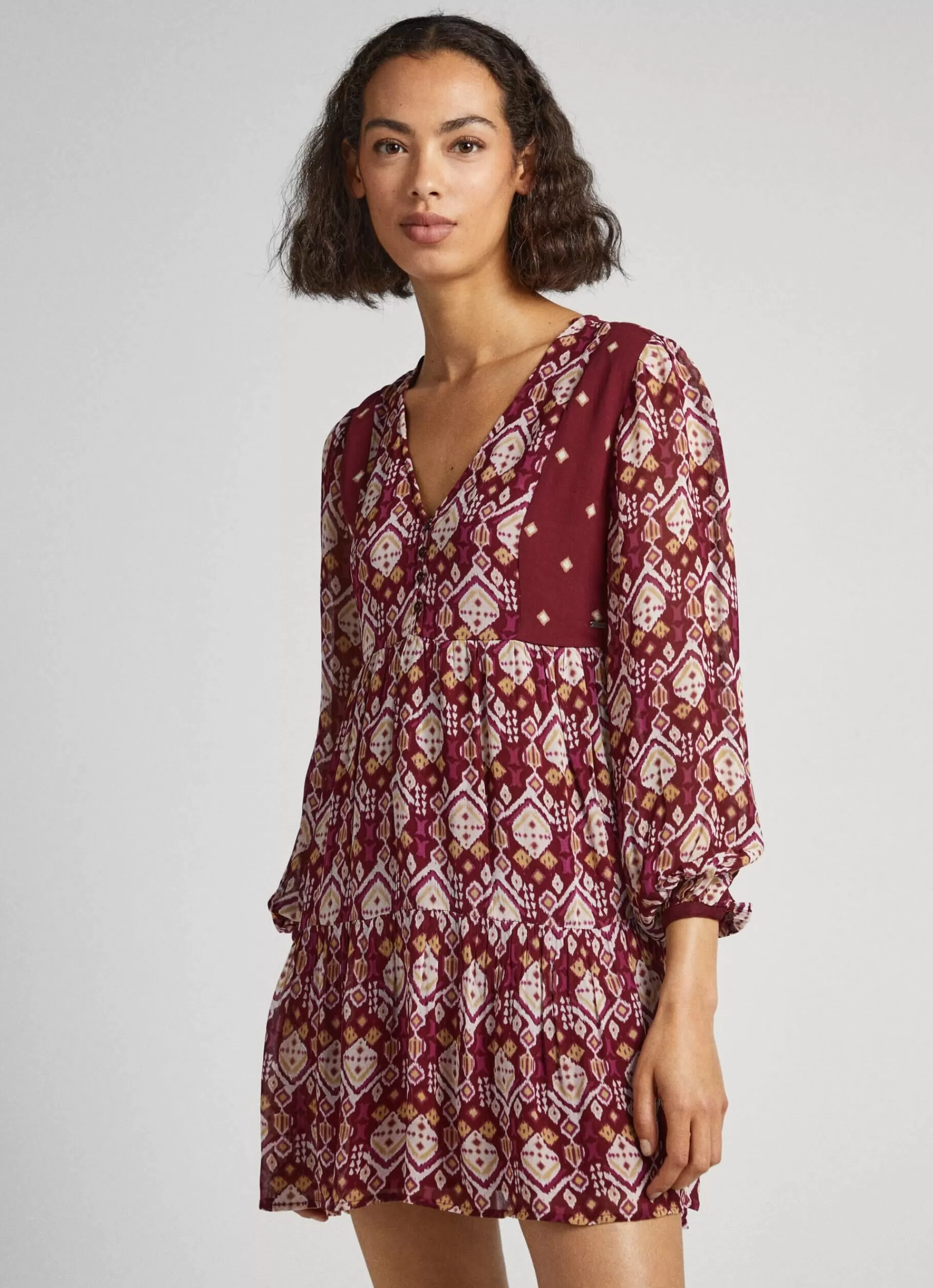 Dresses & Jumpsuits*Women Pepe Jeans V-NECK DRESS Multi