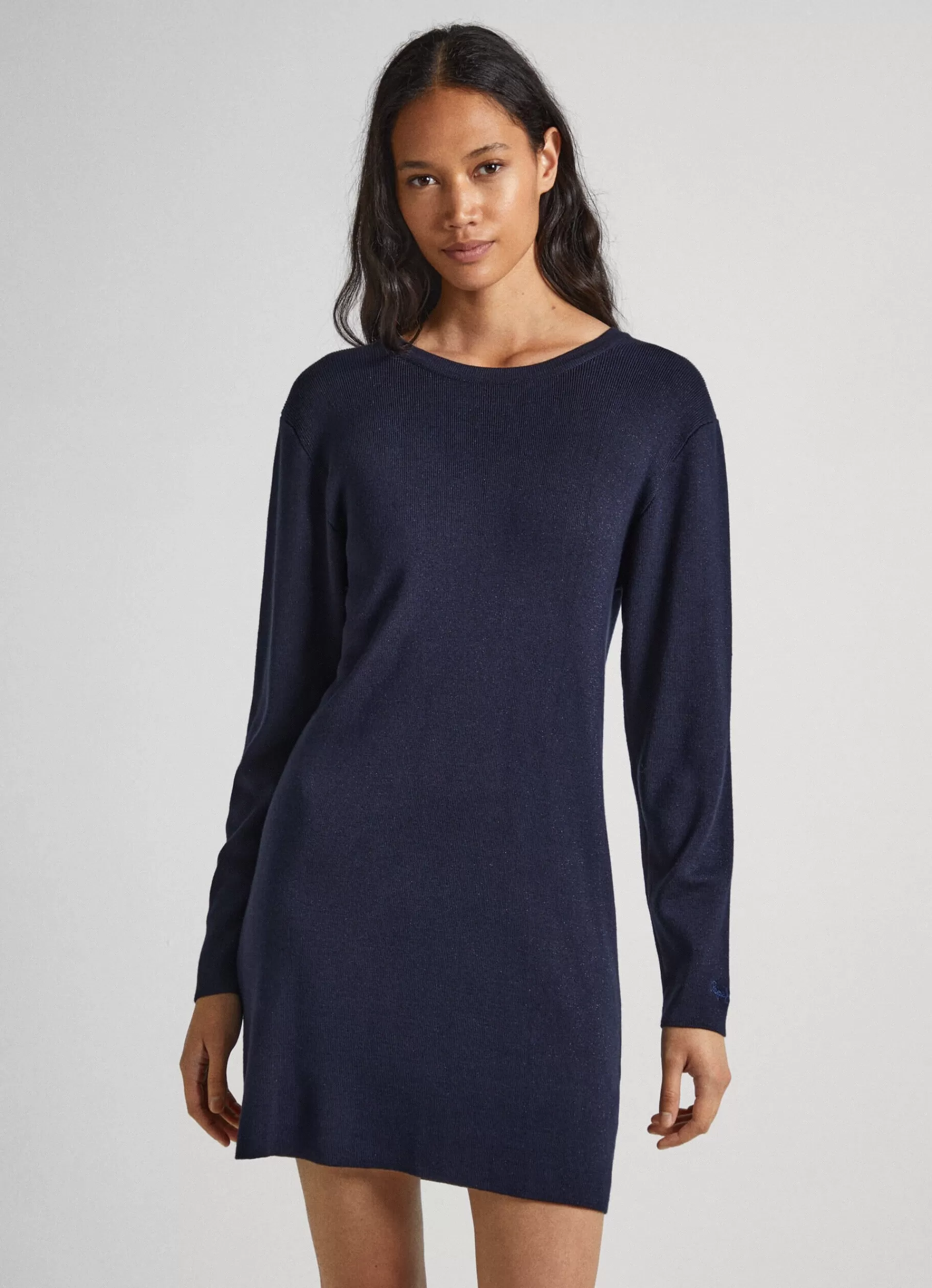 Dresses & Jumpsuits | Knitwear*Women Pepe Jeans V-NECK TENCEL DRESS Dulwich Blue