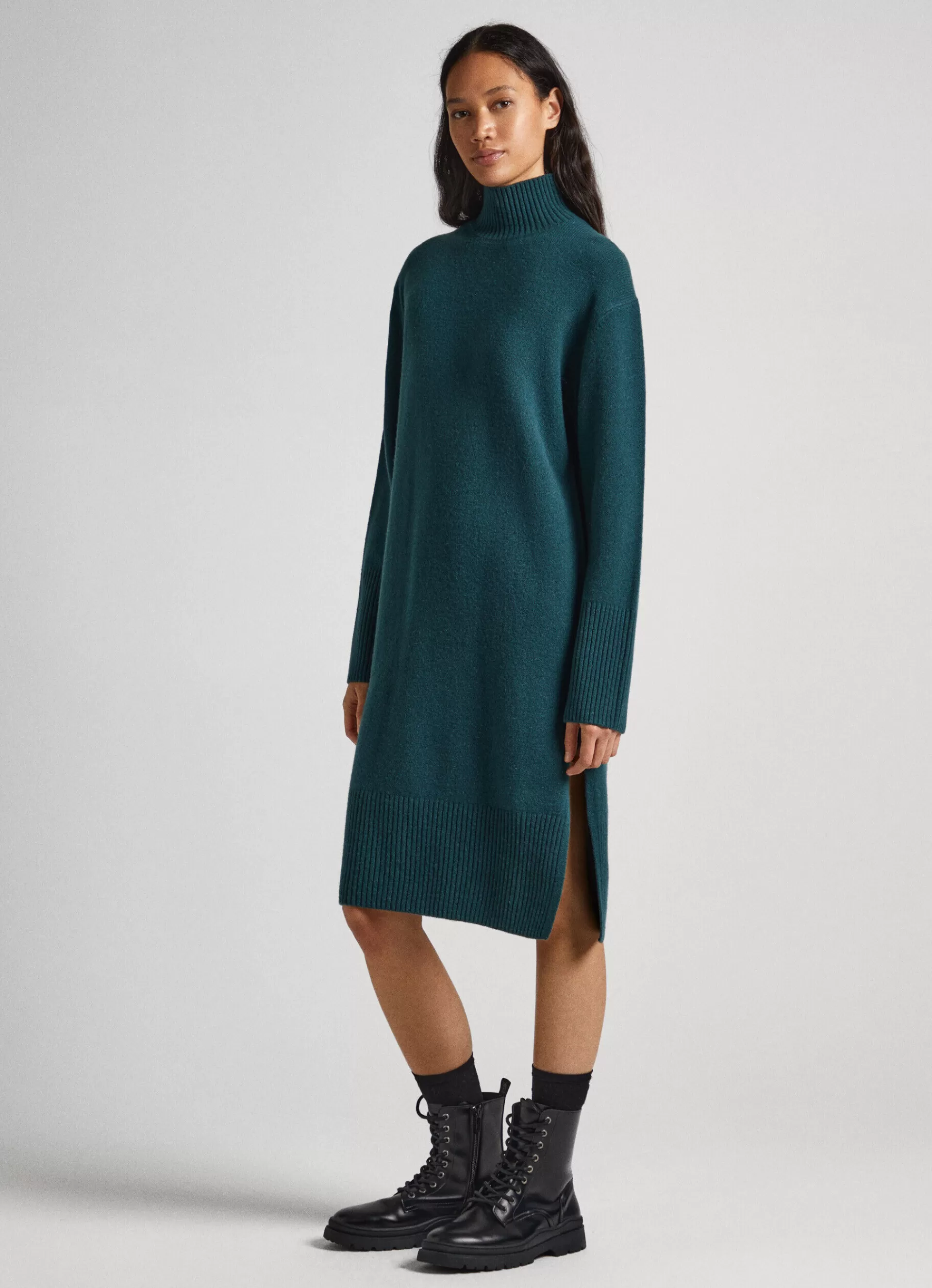 Dresses & Jumpsuits | Knitwear*Women Pepe Jeans WOOL KNIT DRESS Regent Green