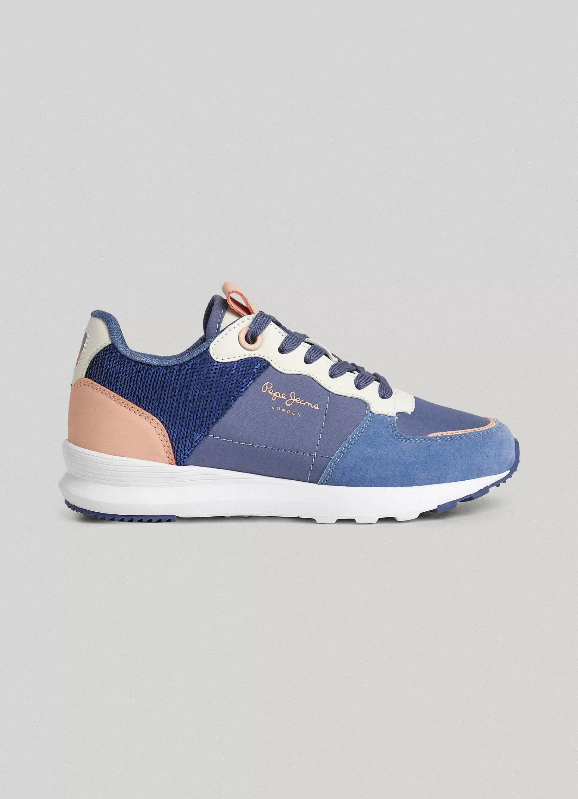 Footwear*KIDS Pepe Jeans YORK FANCY RUNNING SHOES Chambray Blue