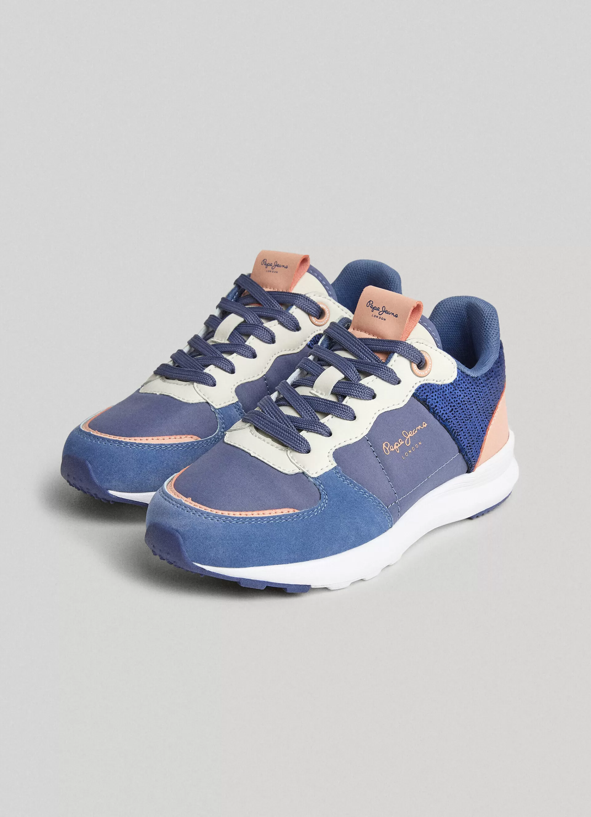 Footwear*KIDS Pepe Jeans YORK FANCY RUNNING SHOES Chambray Blue