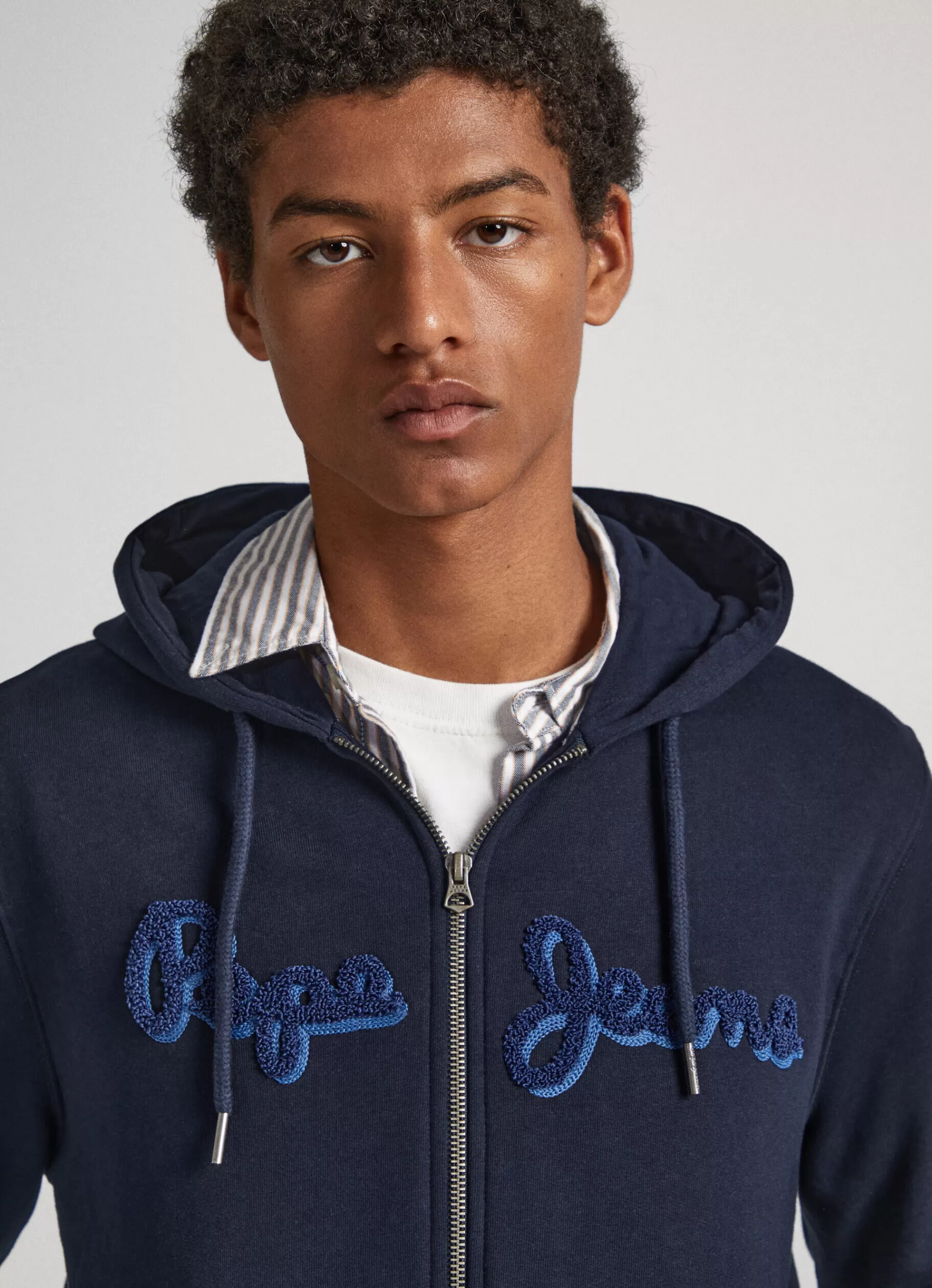 Sweatshirts & Hoodies*Men Pepe Jeans ZIP-UP SWEATSHIRT Dulwich Blue